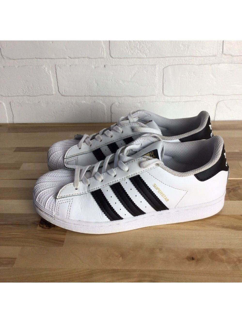 ADIDAS Superstar sneakers size 3 white sports shoes